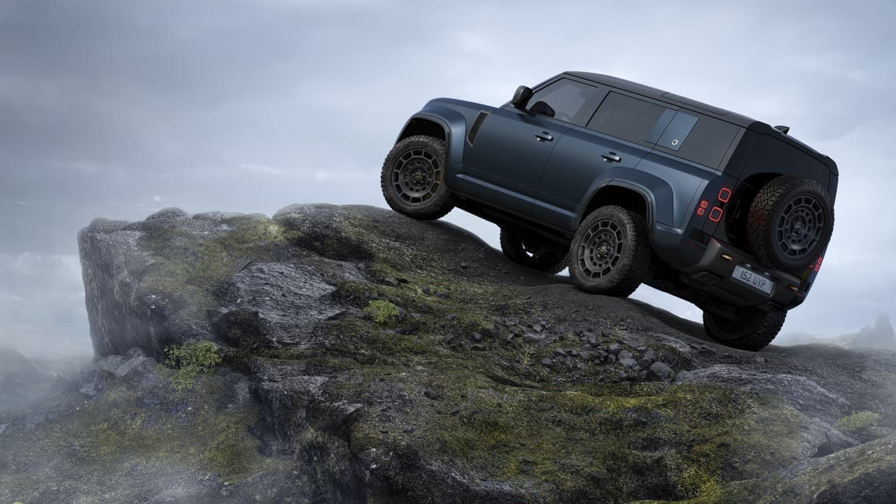 Jaguar SUV climbs rock face